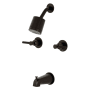 Kingston Brass Kaiser Tub and Shower Trim Package with 1.8 GPM Multi Function Shower Head Oil Rubbed Bronze