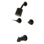 Kingston Brass Centurion Tub and Shower Trim Package with 1.8 GPM Multi Function Shower Head Oil Rubbed Bronze