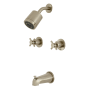 Kingston Brass Concord Tub and Shower Trim Package with 1.8 GPM Multi Function Shower Head Brushed Nickel