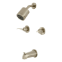 Kingston Brass Centurion Tub and Shower Trim Package with 1.8 GPM Multi Function Shower Head Brushed Nickel