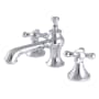 Kingston Brass Vintage 1.2 GPM Widespread Bathroom Faucet with Pop-Up Drain Assembly Polished Chrome
