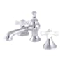 Kingston Brass Vintage 1.2 GPM Widespread Bathroom Faucet with Pop-Up Drain Assembly Polished Chrome