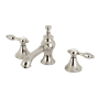 Kingston Brass Tudor 1.2 GPM Widespread Bathroom Faucet with Pop-Up Drain Assembly Polished Nickel