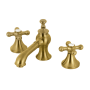 Kingston Brass Vintage 1.2 GPM Widespread Bathroom Faucet with Pop-Up Drain Assembly Brushed Brass