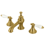 Kingston Brass Vintage 1.2 GPM Widespread Bathroom Faucet with Pop-Up Drain Assembly Brushed Brass
