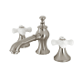 Kingston Brass Vintage 1.2 GPM Widespread Bathroom Faucet with Pop-Up Drain Assembly Brushed Nickel