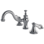 Kingston Brass Wilshire 1.2 GPM Widespread Bathroom Faucet with Pop-Up Drain Assembly Chrome