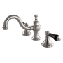 Kingston Brass Duchess 1.2 GPM Widespread Bathroom Faucet with Pop-Up Drain Assembly Brushed Nickel