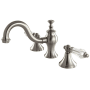 Kingston Brass Wilshire 1.2 GPM Widespread Bathroom Faucet with Pop-Up Drain Assembly Brushed Nickel