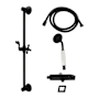 Kingston Brass Made to Match 1.8 GPM Single Function Hand Shower Package - Includes Slide Bar, and Hose Matte Black
