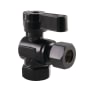 Kingston Brass Comp Angle Stop Valve with Lever Handle Matte Black