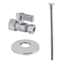 Kingston Brass Trimscape Toilet Supply Kit, 1/2" FIP x 3/8" OD Comp Straight Valve Polished Chrome
