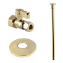 Kingston Brass Trimscape Toilet Supply Kit, 1/2" FIP x 3/8" OD Comp Straight Valve Polished Brass