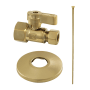 Kingston Brass Trimscape Toilet Supply Kit, 1/2" FIP x 3/8" OD Comp Straight Valve Brushed Brass