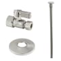 Kingston Brass Trimscape Toilet Supply Kit, 1/2" FIP x 3/8" OD Comp Straight Valve Brushed Nickel