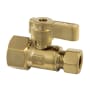 Kingston Brass 1-5/8" High Straight Stop Valve Brushed Brass