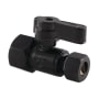 Kingston Brass 1-5/8" High Straight Stop Valve Matte Black