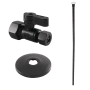 Kingston Brass Trimscape Toilet Supply Kit, 5/8" OD x 3/8" OD Comp Straight Valve Matte Black