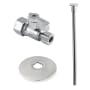 Kingston Brass Trimscape Toilet Supply Kit, 5/8" OD x 3/8" OD Comp Straight Valve Polished Chrome