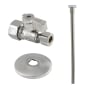 Kingston Brass Trimscape Toilet Supply Kit, 5/8" OD x 3/8" OD Comp Straight Valve Brushed Nickel