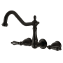 Kingston Brass Duchess Wall Mounted Roman Tub Filler Matte Black