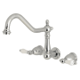 Kingston Brass Heritage Wall Mounted Tub Filler Polished Chrome