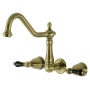 Kingston Brass Duchess Wall Mounted Roman Tub Filler Antique Brass
