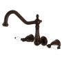 Kingston Brass Heritage Wall Mounted Tub Filler Oil Rubbed Bronze