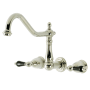 Kingston Brass Duchess Wall Mounted Roman Tub Filler Polished Nickel