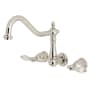 Kingston Brass Heritage Wall Mounted Tub Filler Polished Nickel