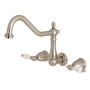Kingston Brass Heritage Wall Mounted Tub Filler Brushed Nickel
