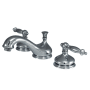 Kingston Brass Heritage 1.2 GPM Widespread Bathroom Faucet with Pop-Up Drain Assembly Polished Chrome