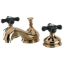 Kingston Brass Duchess 1.2 GPM Widespread Bathroom Faucet with Pop-Up Drain Assembly Polished Brass