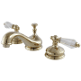 Kingston Brass Wilshire 1.2 GPM Widespread Bathroom Faucet with Pop-Up Drain Assembly Polished Brass