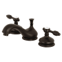 Kingston Brass Tudor 1.2 GPM Widespread Bathroom Faucet with Pop-Up Drain Assembly Oil Rubbed Bronze