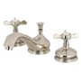 Kingston Brass Essex 1.2 GPM Widespread Bathroom Faucet with Pop-Up Drain Assembly Polished Nickel