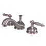 Kingston Brass Heritage 1.2 GPM Widespread Bathroom Faucet with Pop-Up Drain Assembly Brushed Nickel