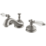 Kingston Brass Wilshire 1.2 GPM Widespread Bathroom Faucet with Pop-Up Drain Assembly Brushed Nickel