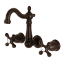 Kingston Brass Heritage 1.2 GPM Wall Mounted Widespread Bathroom Faucet Oil Rubbed Bronze