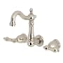 Kingston Brass Heritage 1.2 GPM Wall Mounted Widespread Bathroom Faucet Polished Nickel