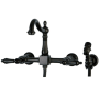 Kingston Brass Heritage 1.8 GPM Widespread Bridge Kitchen Faucet - Includes Escutcheon and Side Spray Oil Rubbed Bronze