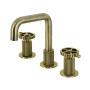 Kingston Brass Fuller 1.2 GPM Widespread Bathroom Faucet with Pop-Up Drain Assembly Antique Brass