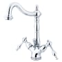 Kingston Brass Naples 1.2 GPM Single Hole Bathroom Faucet with Pop-Up Drain Assembly Polished Chrome