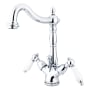 Kingston Brass Heritage 1.2 GPM Single Hole Bathroom Faucet with Pop-Up Drain Assembly Polished Chrome