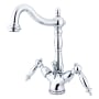 Kingston Brass Heritage 1.2 GPM Single Hole Bathroom Faucet with Pop-Up Drain Assembly Polished Chrome
