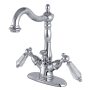 Kingston Brass Wilshire 1.2 GPM Single Hole Bathroom Faucet with Pop-Up Drain Assembly Chrome