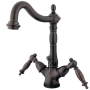 Kingston Brass Heritage 1.2 GPM Single Hole Bathroom Faucet with Pop-Up Drain Assembly Oil Rubbed Bronze