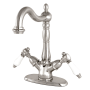 Kingston Brass Bel-Air 1.2 GPM Single Hole Bathroom Faucet with Pop-Up Drain Assembly Brushed Nickel