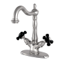 Kingston Brass Duchess 1.2 GPM Single Hole Bathroom Faucet with Pop-Up Drain Assembly Brushed Nickel
