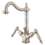 Kingston Brass Heritage 1.2 GPM Single Hole Bathroom Faucet with Pop-Up Drain Assembly Brushed Nickel